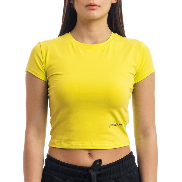Hinnominate Yellow Cotton Tops & T-Shirt