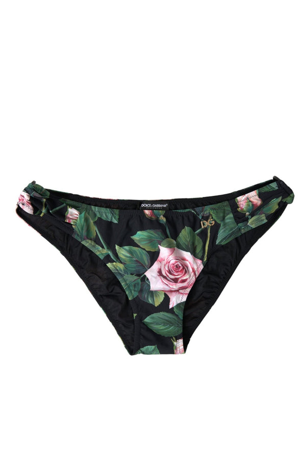 Dolce & Gabbana Chic Floral Print Bikini Bottom
