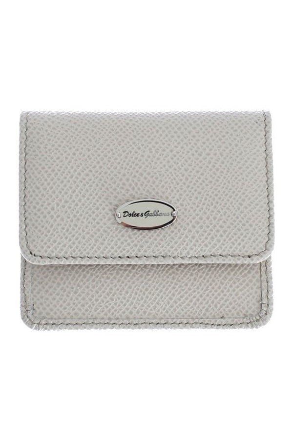 Dolce & Gabbana White Dauphine Leather Case Wallet - Elite ÉCLAT