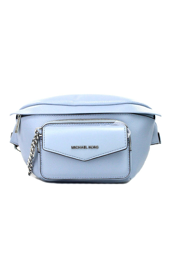 Michael Kors Maisie Large Pale Blue 2-n-1 Waistpack Card Case Fanny Pack Bag